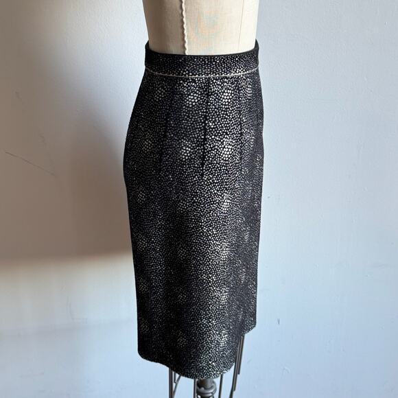 ALAÏA Mouchette Spot-Print A-line Wool-blend Skirt - Picture 2 of 8